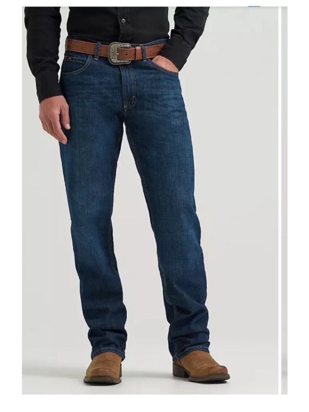Wrangler 20X Jeans Mens Dark Blue Straight Leg Style 01 Competition 38x32